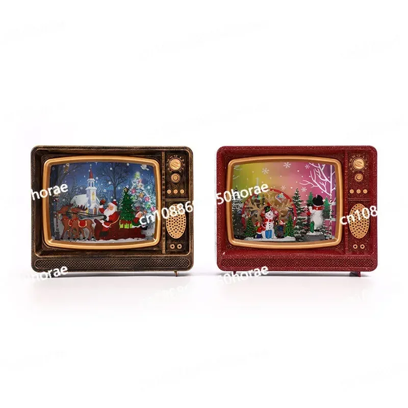

Modern Christmas TV Lamp LED Luminous Musical Ornament for Indoor Use Plug-In Christmas Decorations for Room