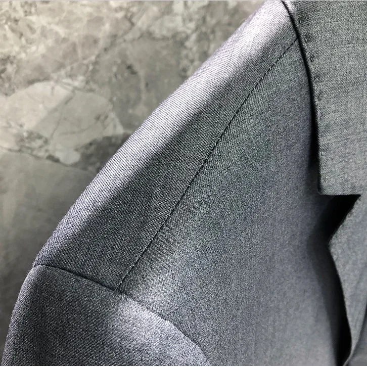 

Классический мужской костюм Busin с двойным разрезом, черный, с четырьмя пуговицами, с двойным разрезом, модный, повседневный, Urban Sle Long Sve Standa...