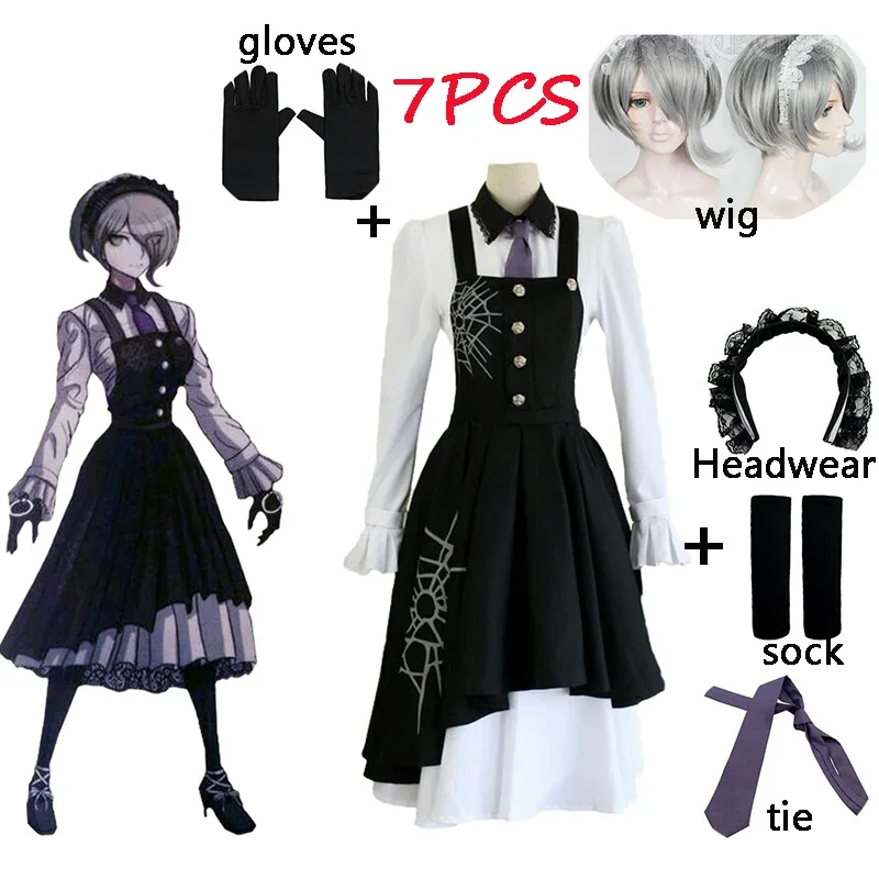 Anime Tojo Kirumi Cosplay Costume Wig Japanese Game Anime Uniform Suit Outfit Clothes For Women Girls Halloween Carnival Party