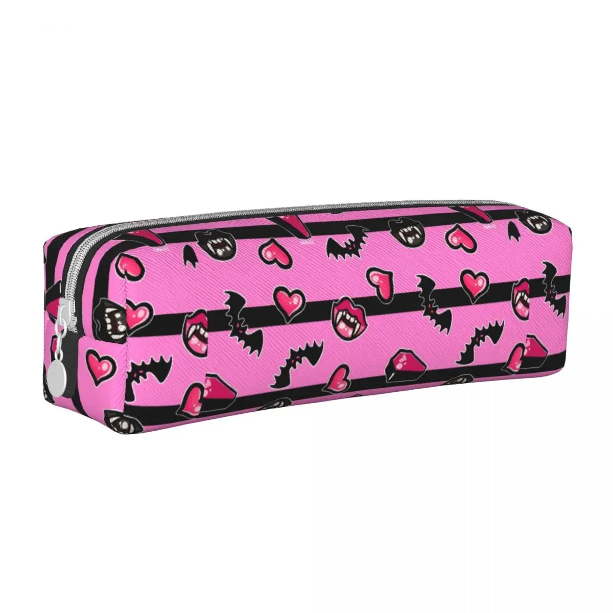 Pink Vampire Pencil Case Draculaura High Pencilcases Pen Holder for Girls Boys Big Capacity Bag Students Accessories