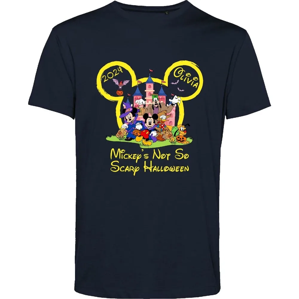 Hot Sale Personalized Disneyland T-Shirt Happy Halloween Mickey Minnie Mouse T-Shirt Graphic Top 100% Cotton Soft Unisex Top