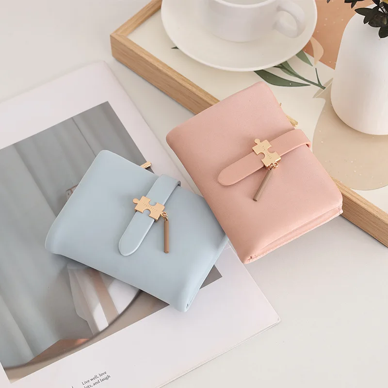 

Женский короткий свежий и простой складной портативный портативный удобный многофункциональный кошелек большой емкости для хранения с несколькими картами