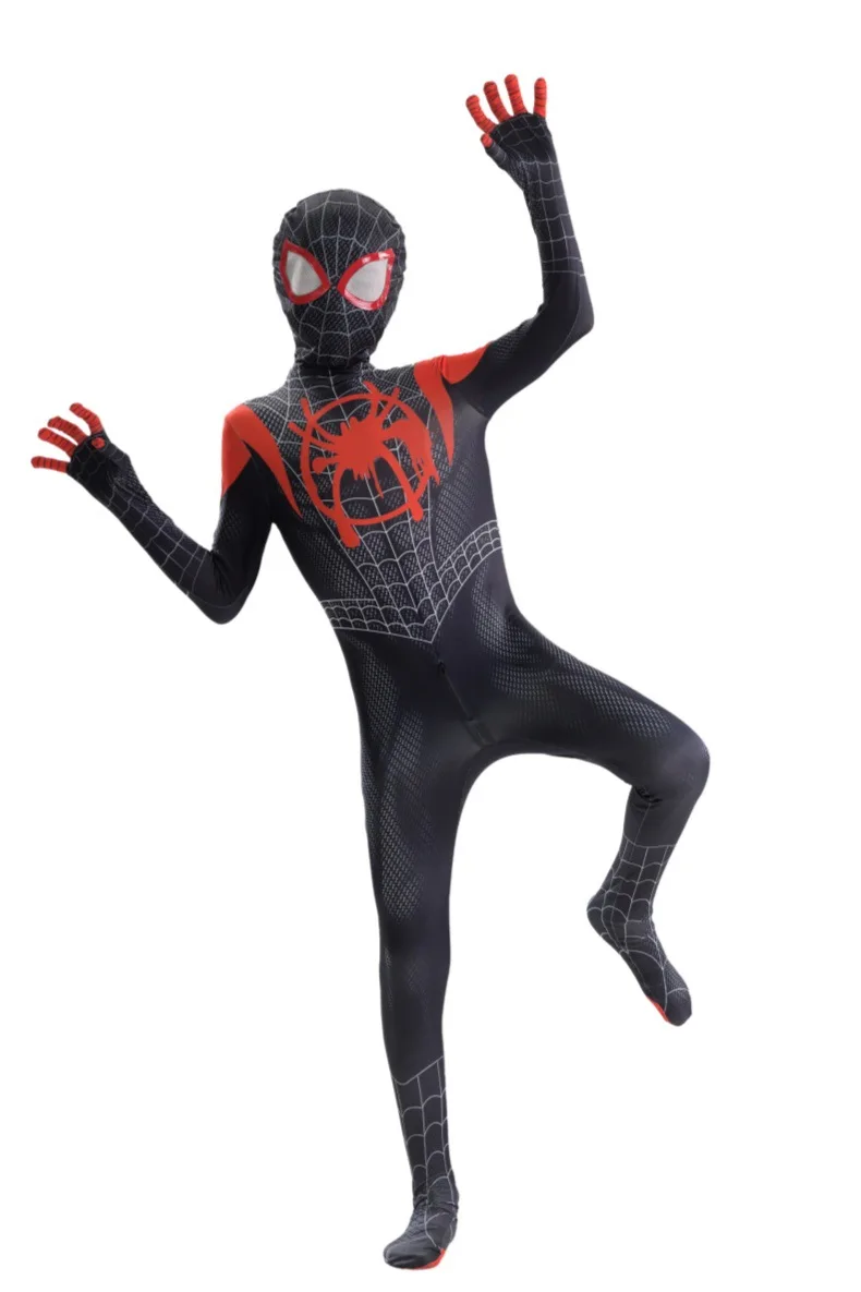 Miles Morales Spider Theme Full Zentai Cosplay Suit Outfit Halloween Party Costume Collectible Holiday Gift For Cos Fans