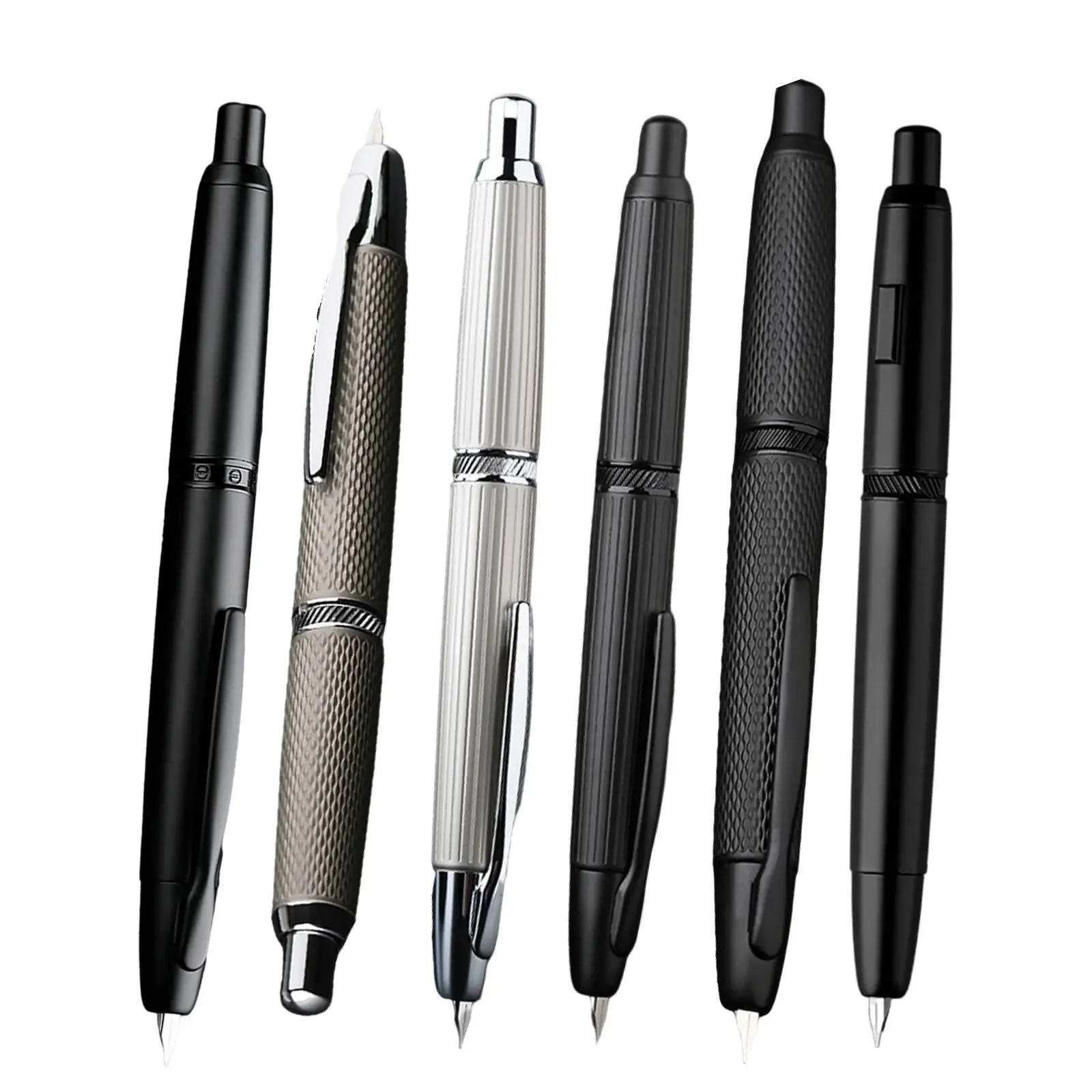 

Majohn A1 AK1 Metal Press fountain pen Fish scale pattern design EF 0.4MM Nib writing ink pens school office supplies gifts pens