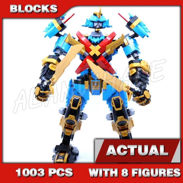 

1003pcs Shinobi Crystallized Nya's Samurai X Mech Crystal Dragon Warrior 60010 Building Blocks Toys Compatible With Model