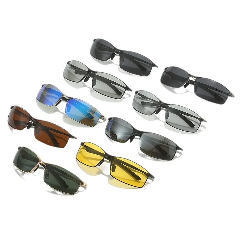 Männer Polarisierte Sonnenbrille Metall Quadrat Sonnenbrille Radfahren Fahren Reisen Sport Uv400 Fahrer Brillen Sport