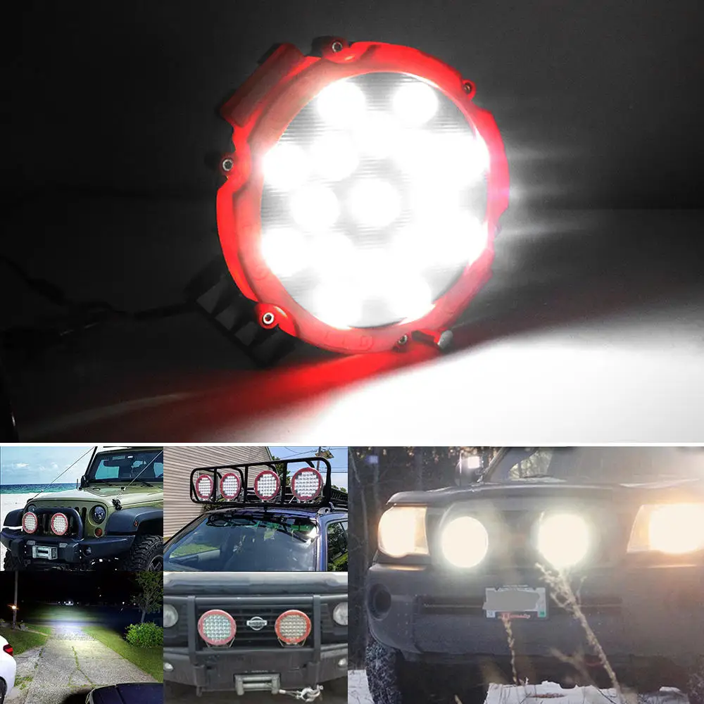 7 inch 51W Bright LED Light Off Road 4x4 Spotlight car Headlight Work Spot Lamp Automotive Car Accessories For Truck JEEP Hummer