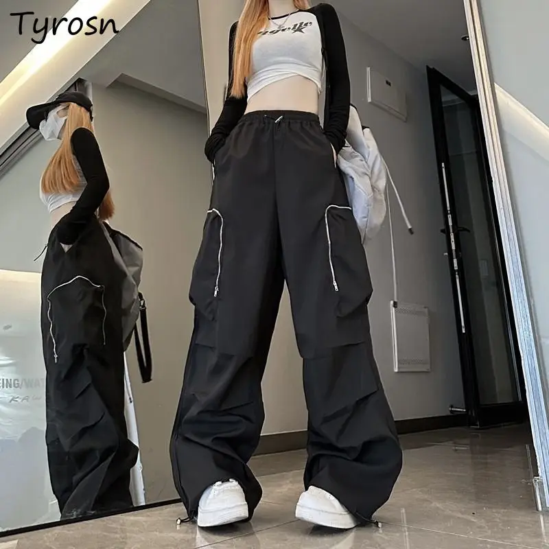 

M-3XL винтажные брюки-карго женские унисекс универсальные шикарные уличные модные летние брюки с карманами BF в американском стиле ретро для школьниц