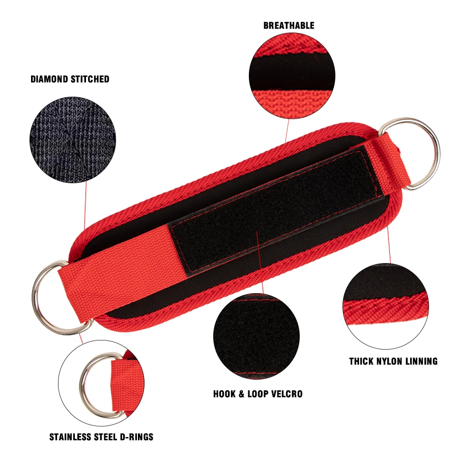 Fitness-Knöchelriemen, verstellbare D-Ring-Stützmanschetten, Fitnessstudio, Beinübungen, Training, Workouts, Sport, Fit, Schutz, Sicherheitsabduktoren – Detail 4