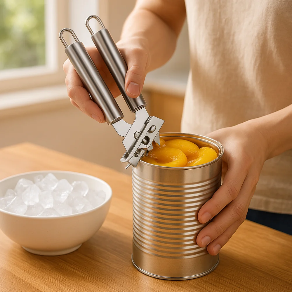 Durable Stainless Steel Manual Can Opener Heavy-Duty Rust-Resistant Bottle Opener Multifunctional Kitchen Gadget Jar Opener Tool