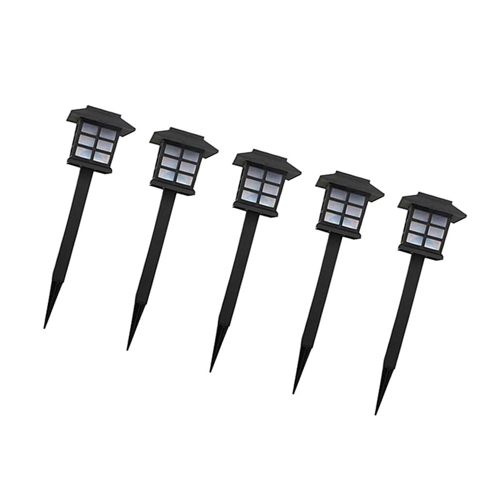 

5 pcs Solar Lights Bright Solar Spike Lights White LED for Yard Garden Walkway Driveway Outdoor Decor Waterproof Automatic