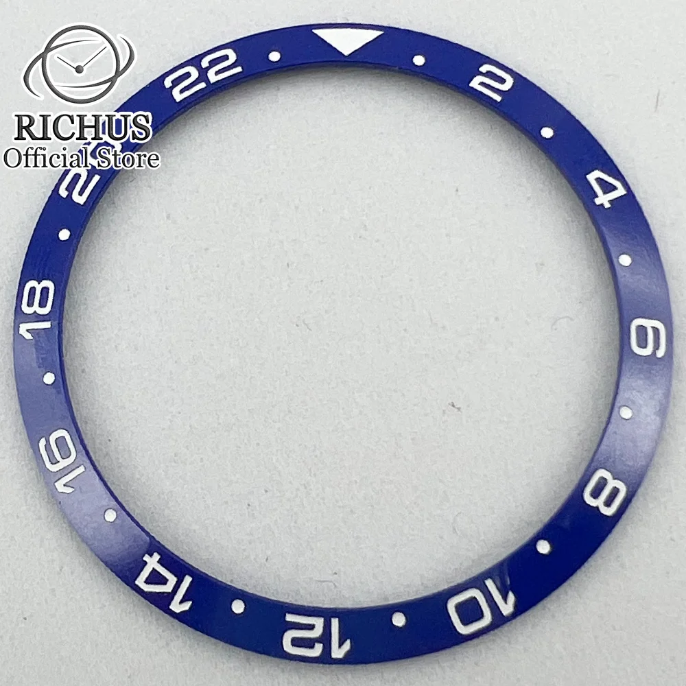 34mm*28.7mm Ceramic Watch Bezel Black/Blue/Green Insert Bezel Ring Fit 36mm Watch case