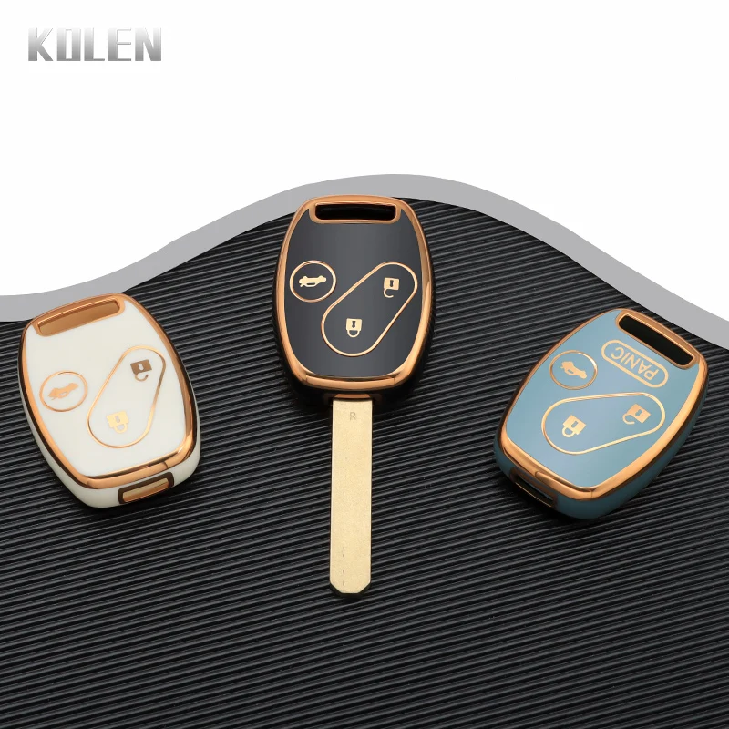 Funda de TPU para llave de coche, carcasa Fob para Honda CR-V Civic Insight Fit SRV FRV Chord 7 Jazz HRV Ridgeline, accesorios protectores para llaves