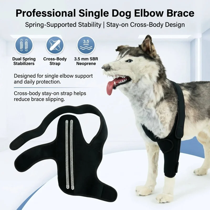 Dog Elbow Brace Professional Surgical Recovery Arthritis Relief Breathable Adjustable Joint Support Wrap