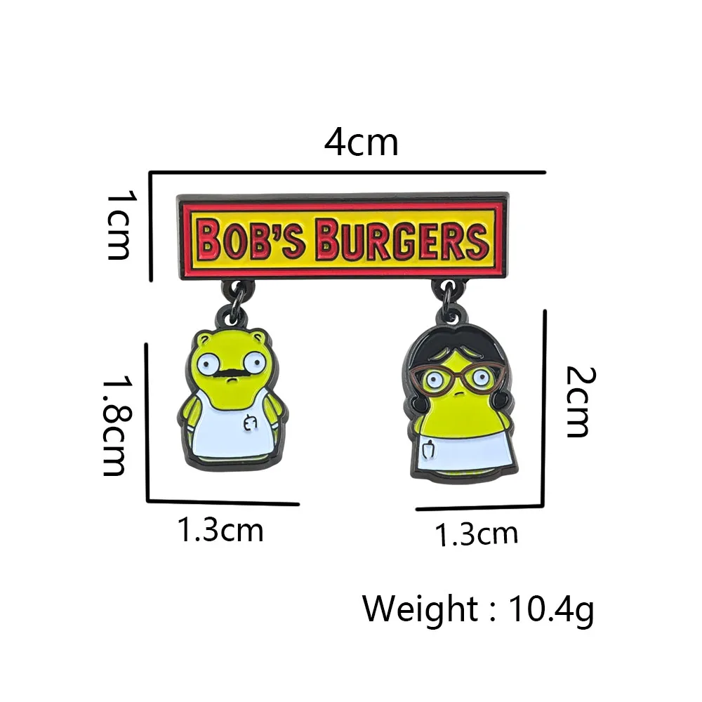 Niedliche grüne Monster-Anstecknadel aus Emaille, niedliche Brosche mit beweglicher Kette, Cartoon-Reversnadel, lustiger Schmuck für Fans, Geschenk für den Rucksack. – Detail 2