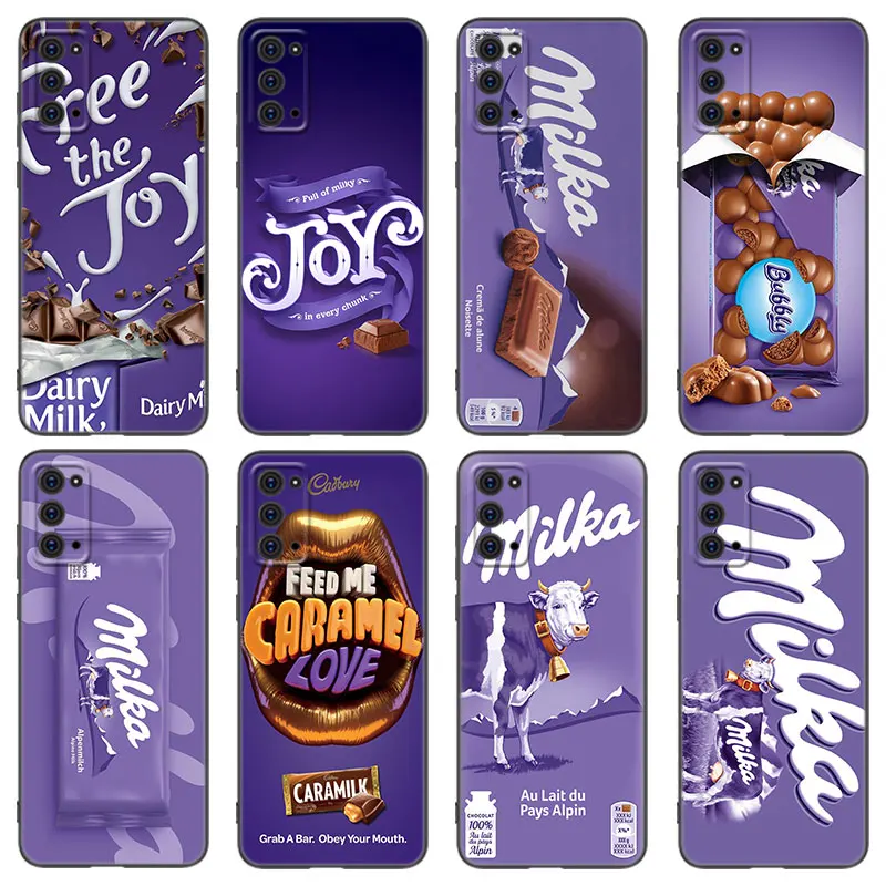 Chocolate Milka Phone Case For Samsung M30 M31 S Note 10 Lite 20 Ultra M11 M12 M21 M22 M23 M32 M33 M52 M53 J2 Pro J4 J6 Plus J8