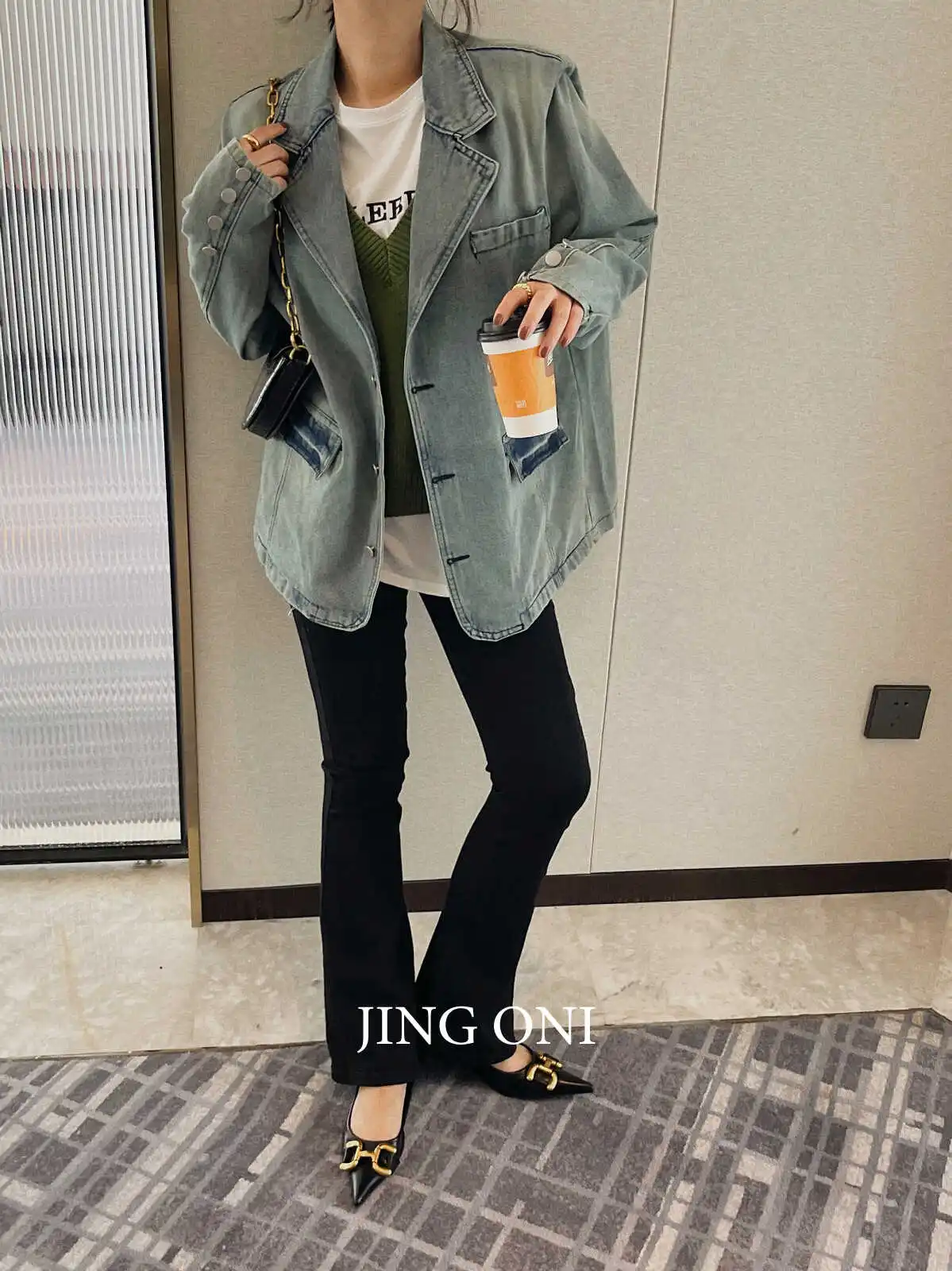 Retro Denim Suit Jacket For Women In Autumn And Winter 2025, New Washed And Worn Loose Korean Casual Jacket
