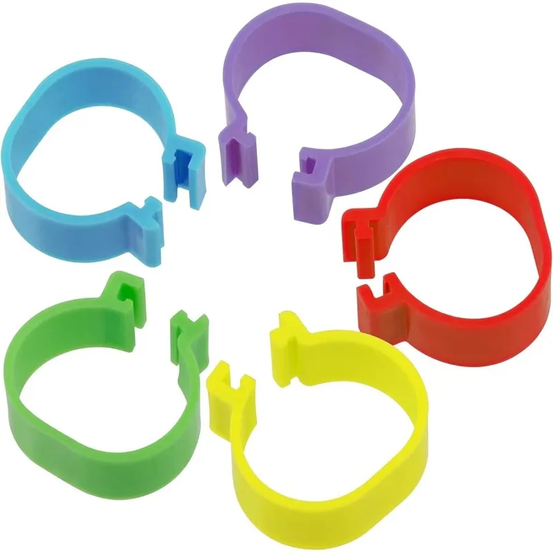 Chicken Leg Rings 188 pcs, Random Color Assortment, Easy Snap-On Apply, for Chicken Farm Marking, Multipurpose