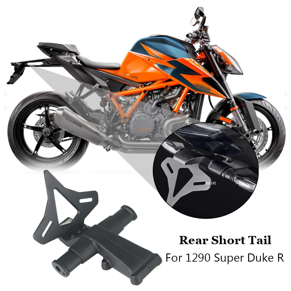 For 1290 Super Duke R 2020-2023 2024 Motorcycle Accessories Black License Plate Holder Rear Short Tail Stock Tidy Bracket Kits