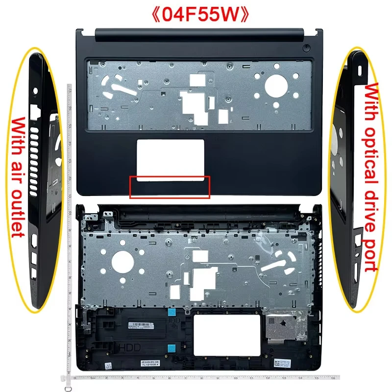 Laptop Shell For Inspiron 15 3565 3567 3572 Vostro 3562 3568 3578 LCD Top Case/Bezel Cover/Palmrest Case/Bottom Base/Hinge