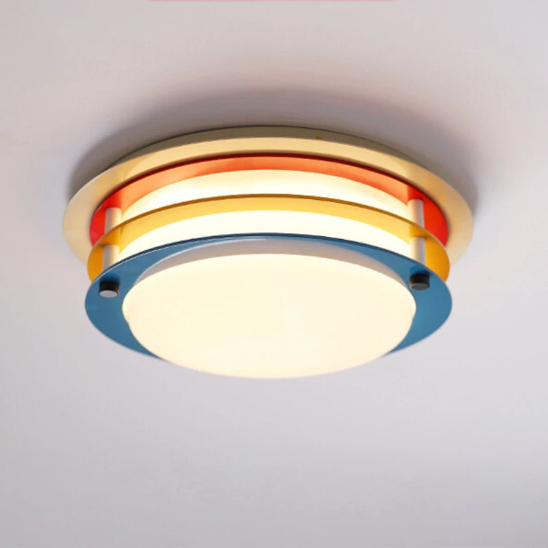 Memphis Art Colorful Dopamine Ceiling Light For Children's Room Decoration Minimalist Modern Bauhaus LED Ceiling Lamp