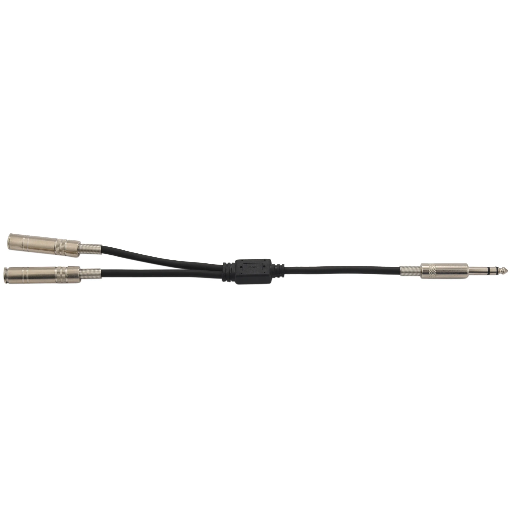 A33T 6.35mm 1/4 Inch Stereo Jack Splitter Cable Adapter Plug to Double 6.35mm Sockets