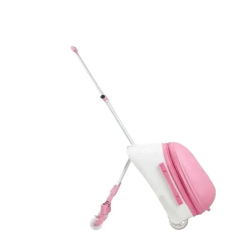 

Children's suitcase Lazy artifact Mounted baby pull can sit children's light suitcase