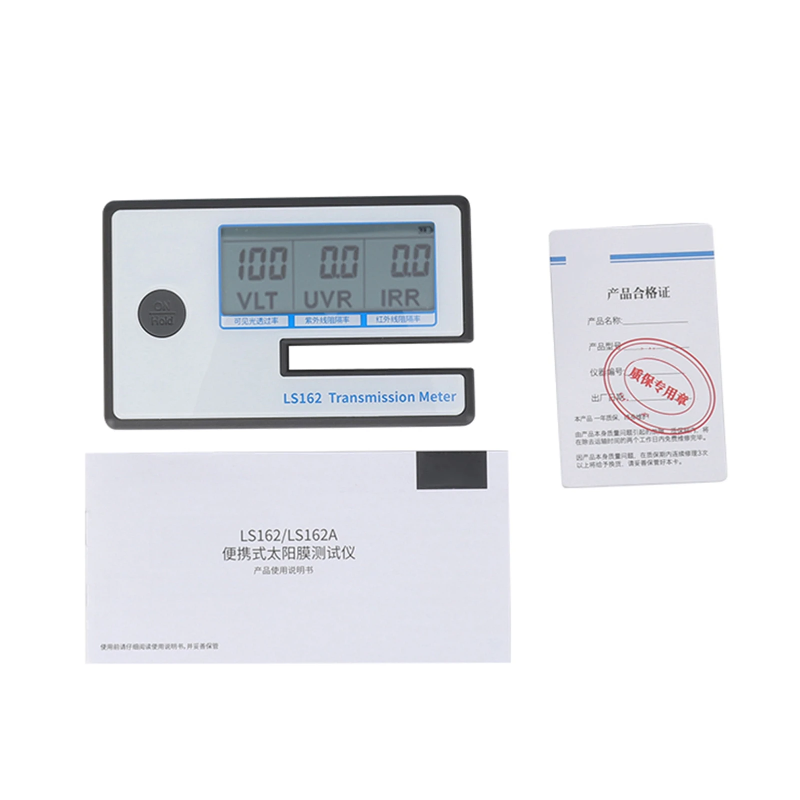 Filmed Glass Tester Window Tint Meter LS162 Digital Window Tint Meter Solar Film  Meter VLT UV IR Rejection Tester