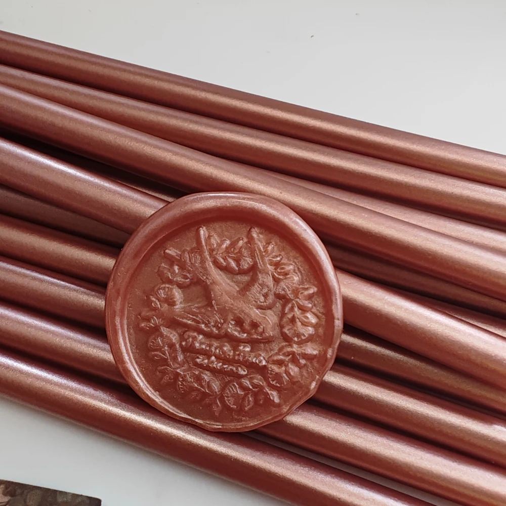 Barra de pegamento de fusión en caliente, Color metálico Retro, bronce, oro rosa, laca, sello de cera, herramientas de bricolaje, adhesivo de alta viscosidad, 20 piezas x 7mm x 100mm