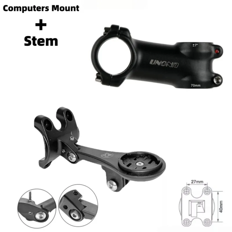 fouriers-computers-mount-and-uno-mountain-road-bike-risers-aluminum-alloy-stem-combo-set