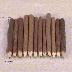 Branch Colored Pencils Natural Wooden Pencils Twig Pencil Rustic Twig Pencils Kids Wooden Craft Diy Decorate Room Decor Party