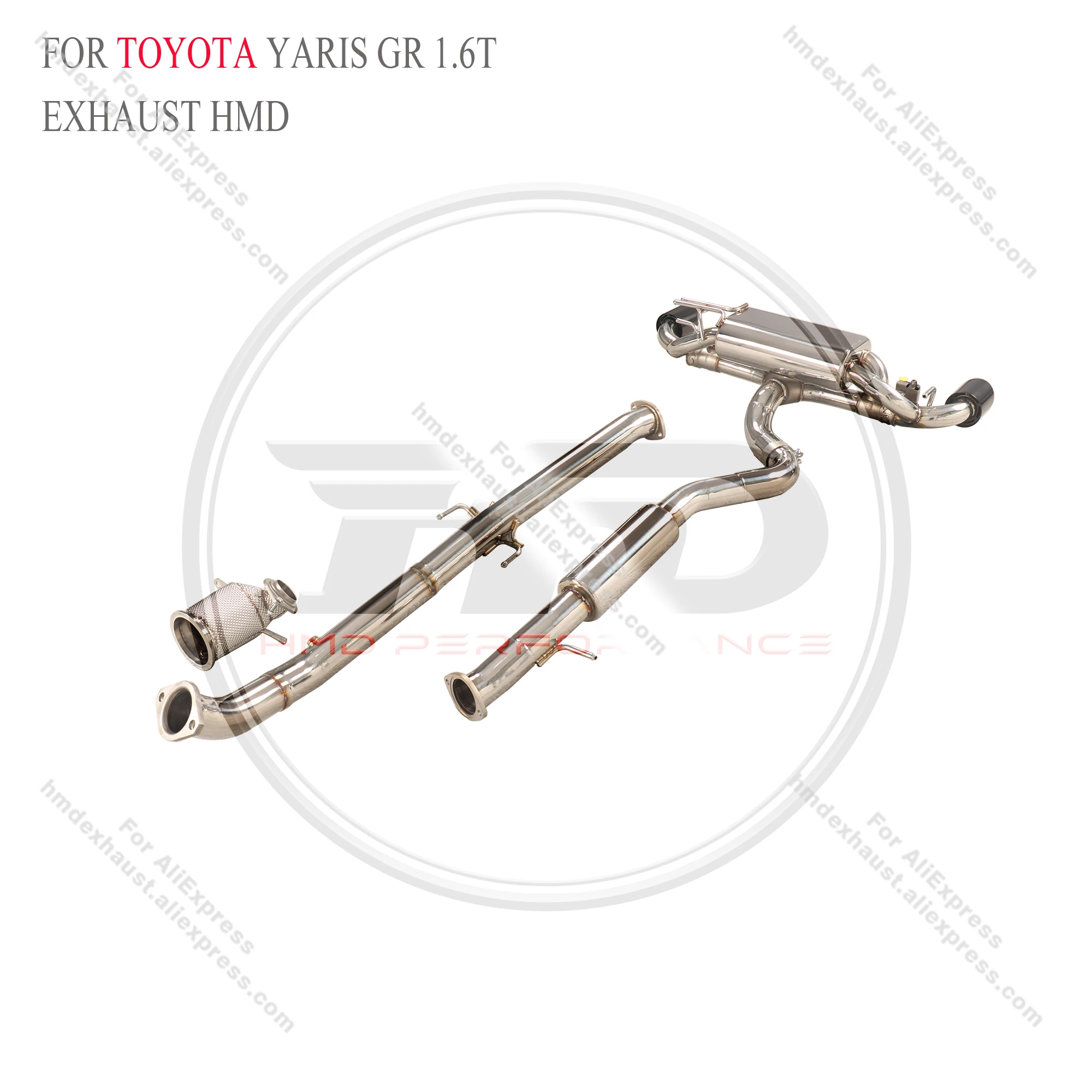 HMD Stainless Steel Exhaust System Performance Catback For Toyota Yaris GR 1.6T Full sets with valve