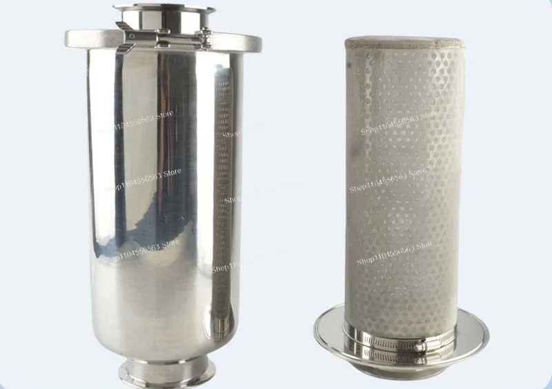 304 Stainless Steel Quick-loading Pipe Filter 2.5 Inch Food Grade Clamp Filter Through Filter