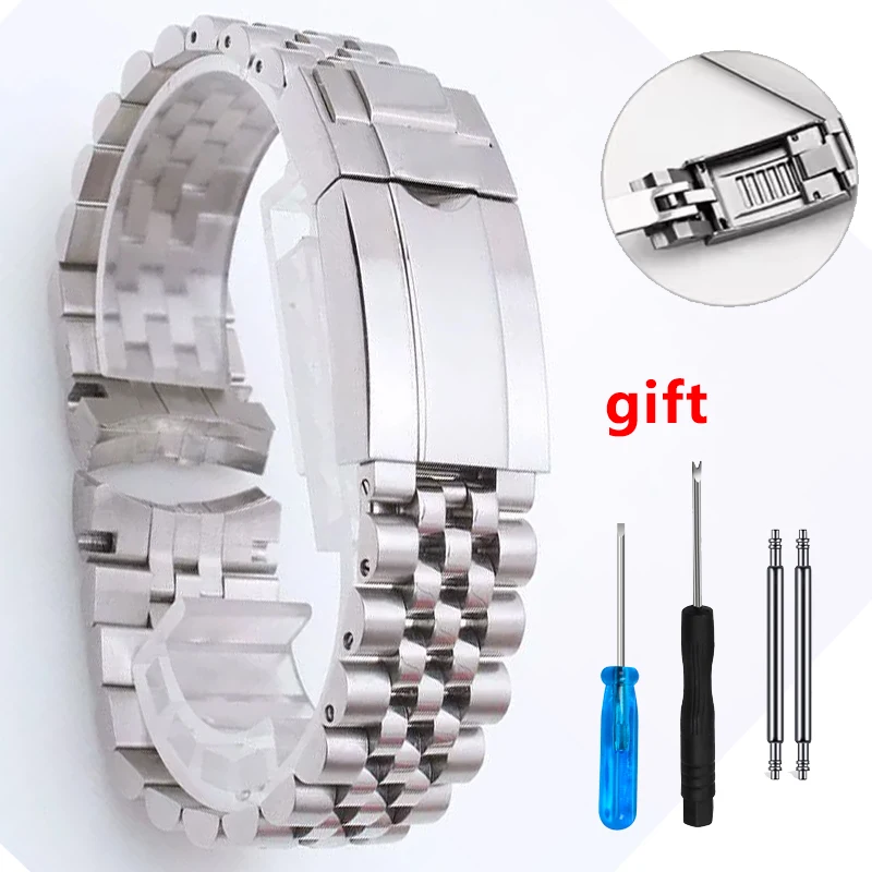 20mm Jubilee 904 Watchband For Yacht-Master GMT Master Submariner Men Strap Luxury watch chain Mod Parts Watchband For Rolex