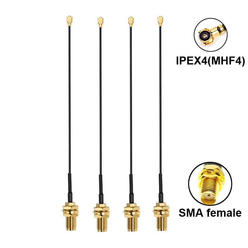 

4Pcs 10CM/15CM/20CM/30CM IPEX4/MHF4 To Sma Female Pigtail Extension cord For RM500Q-AE RM521F-GL RM502Q-AE RM500Q-GL FM190W-GL