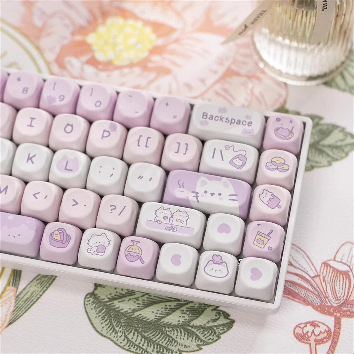 95Keys MOA Profile Keycaps PBT Five-sided Sublimation Cute Cartoon Key Caps for GMK67 GMK87 Gaming Mechanical Keyboard MX Switch