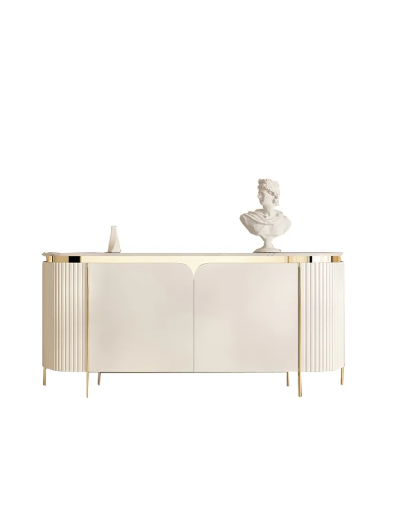 Italian-style porch cabinet, simple paint modern shoe cabinet, living room dining side cabinet, light luxury rock slab decorativ