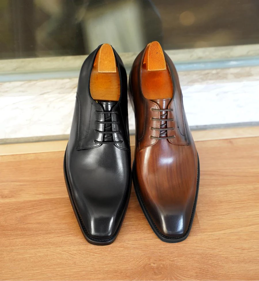

Big Size Men's Leather Shoes Handmade High Quality Casual Oxford Business Work Shoes Black Brown Lace-up Comfortable Man Shoes