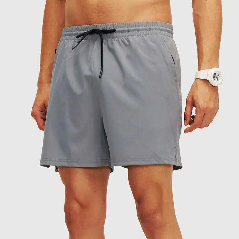 

Men's Fitness Short Pants Breathable Casual Summer Sports Side Slit Loose Pure Color Three-quarter Zipper Quick-dry Running T...