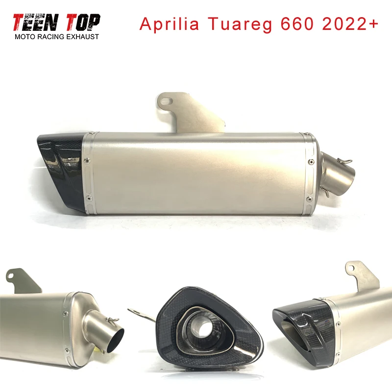 Motorcycle Exhaust Muffler For Aprilia Tuareg 660 Exhaust 2022+ Steel Motobike Escape Moto Tuareg660 Exhaust System 2022 2023