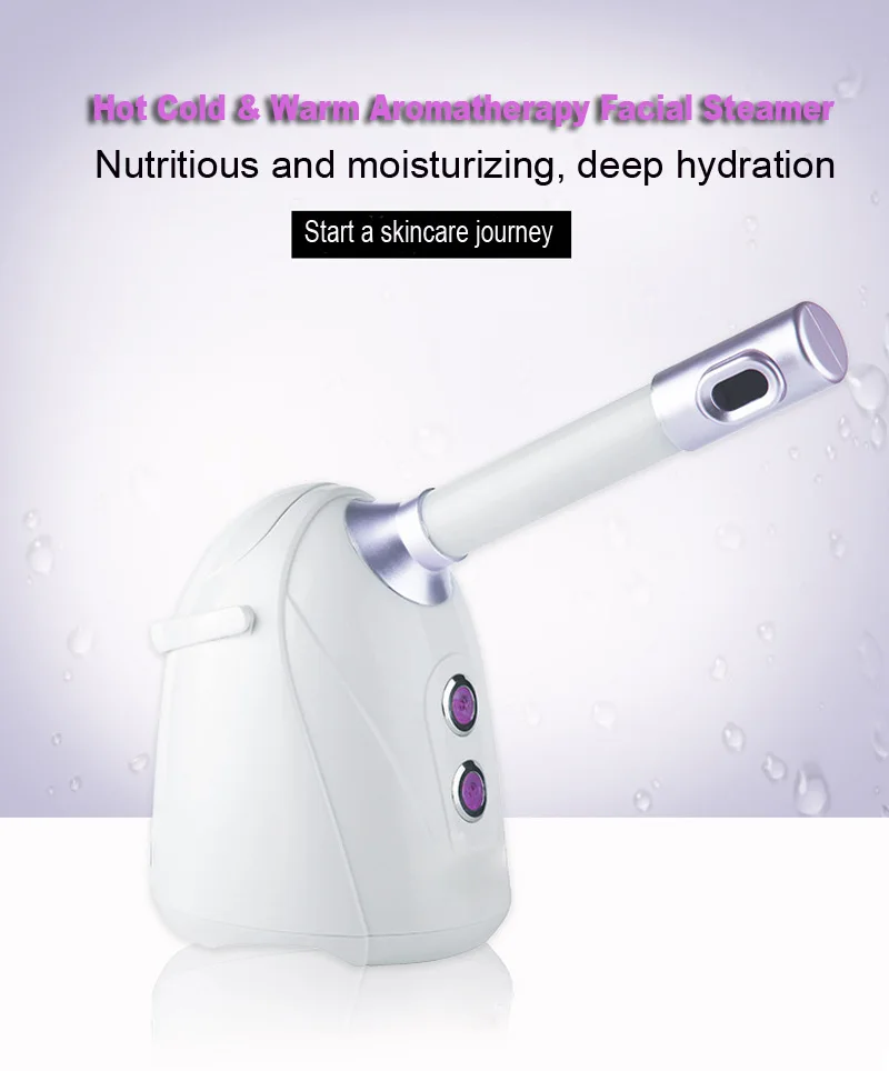 美容サロン スパ 家庭用 3in1 ナノミスト フェイシャルスチーマー スキンケア ウォーマー フェイス コールドスプレー ホットクール スチーム加湿器 バポライザー