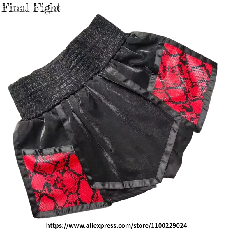 premium-kickboxing-shorts-snake-print-muay-thai-shorts-men-women-kids-boxing-pants-professional-training-competition-fight-trunk