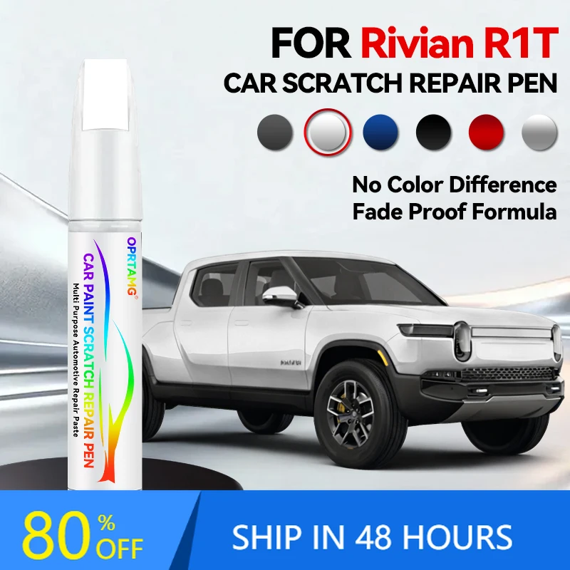 

Набор для ремонта автомобильной краски: карандаш для устранения царапин Rivian R1T, аксессуары для ремонта краски, цвета: зеленый, белый Glacier, LA Silver, Midnight Black, Rivian B