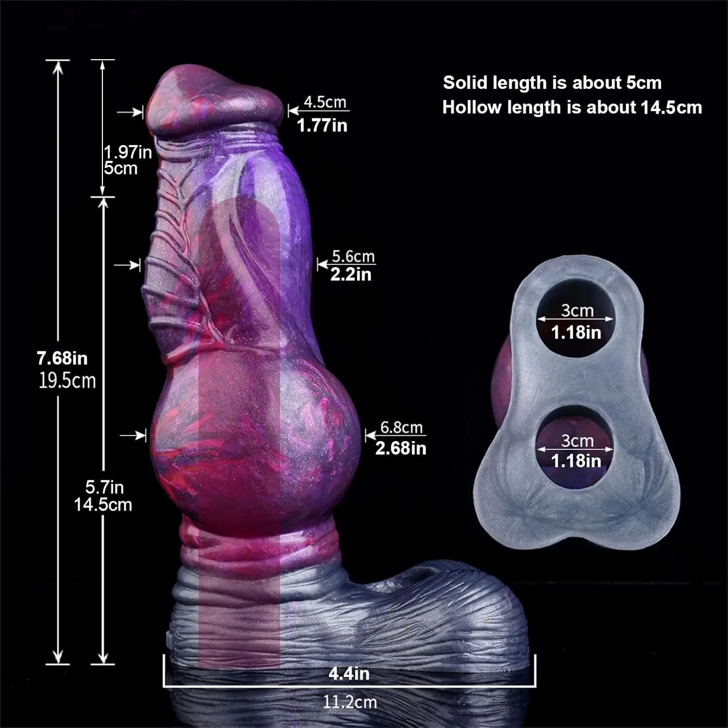 Monster Penis Extender Sleeve with Cock Ring: Male Penis Sleeve Enlarger Silicone Cover Adult Sex Toy, Knot Penis Sheath