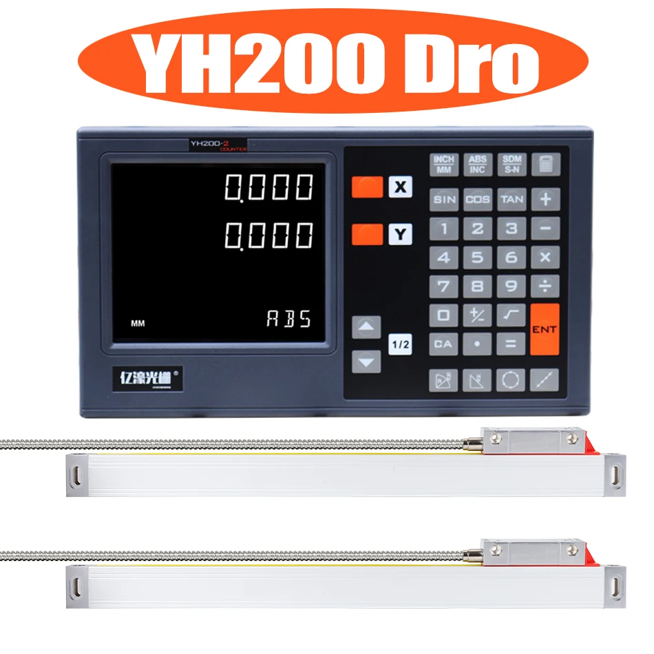 

Digital Readout Dro Set YH200 Display Linear Scale Kit Linear Encoder 5U 5V TTL for Lathe Mill CNC Machines 2023 2/3 Axis