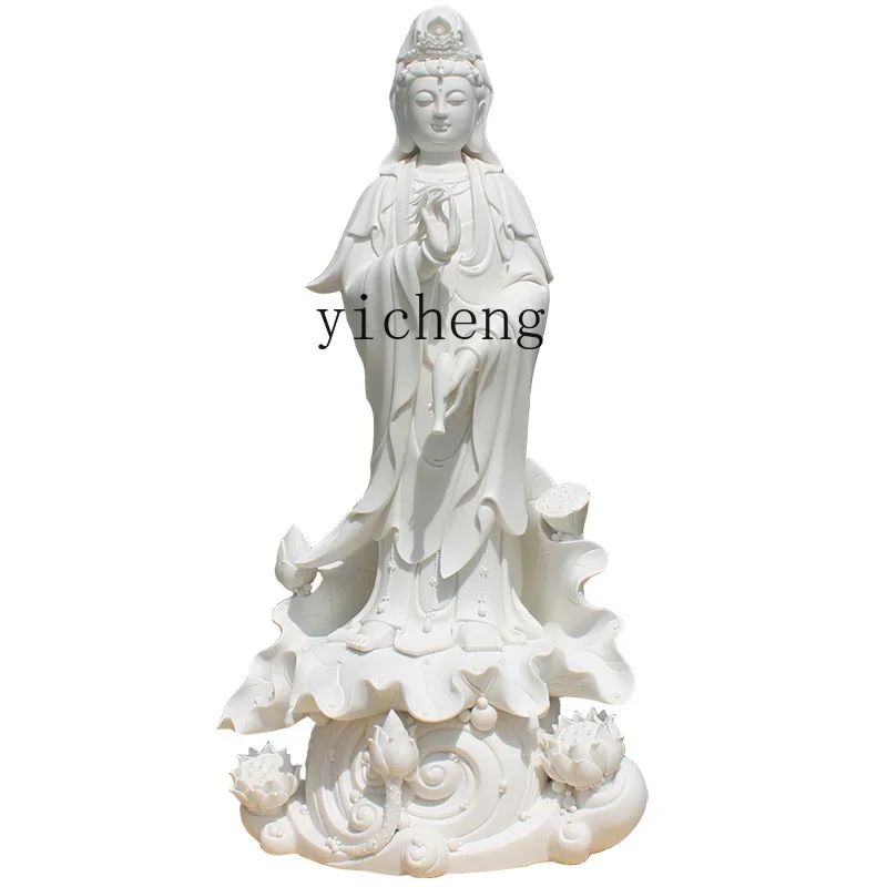 FX-17   Home New Chinese Style Ornament Standing Guanyin Bodhisattva Handmade Desktop Decoration
