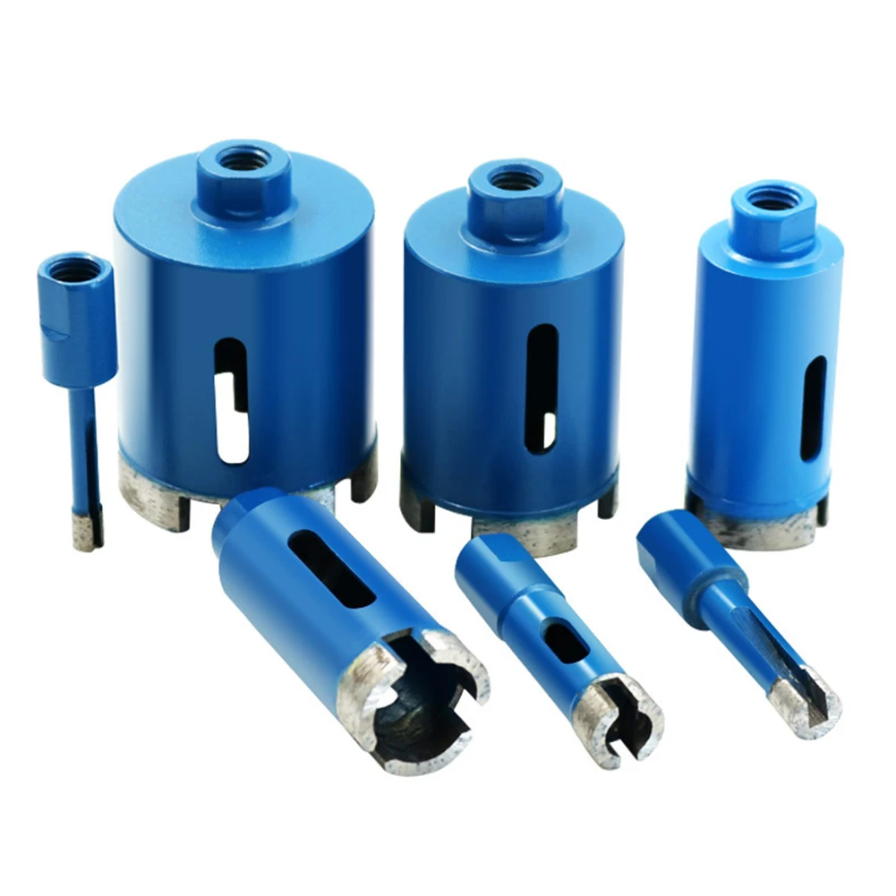 Blue Color Wet Drilling Dry Drilling M10 Thread Drill Less Debris Longer Service Life Vacuum Brazing Technology