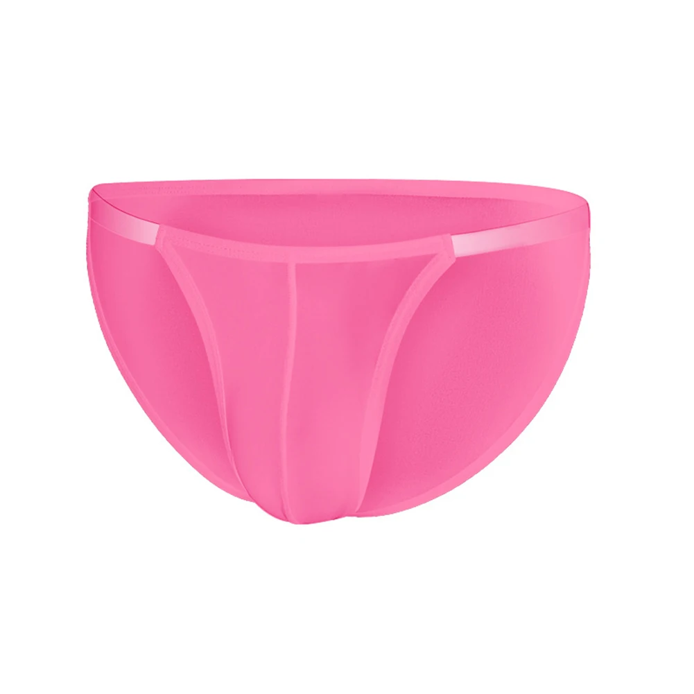

Sheer Ultra-thin Men's Underwear Bulge Pouch Briefs Seamless Sexy Low Waist Ice Silk Feel Cooling Underpants Bottoms