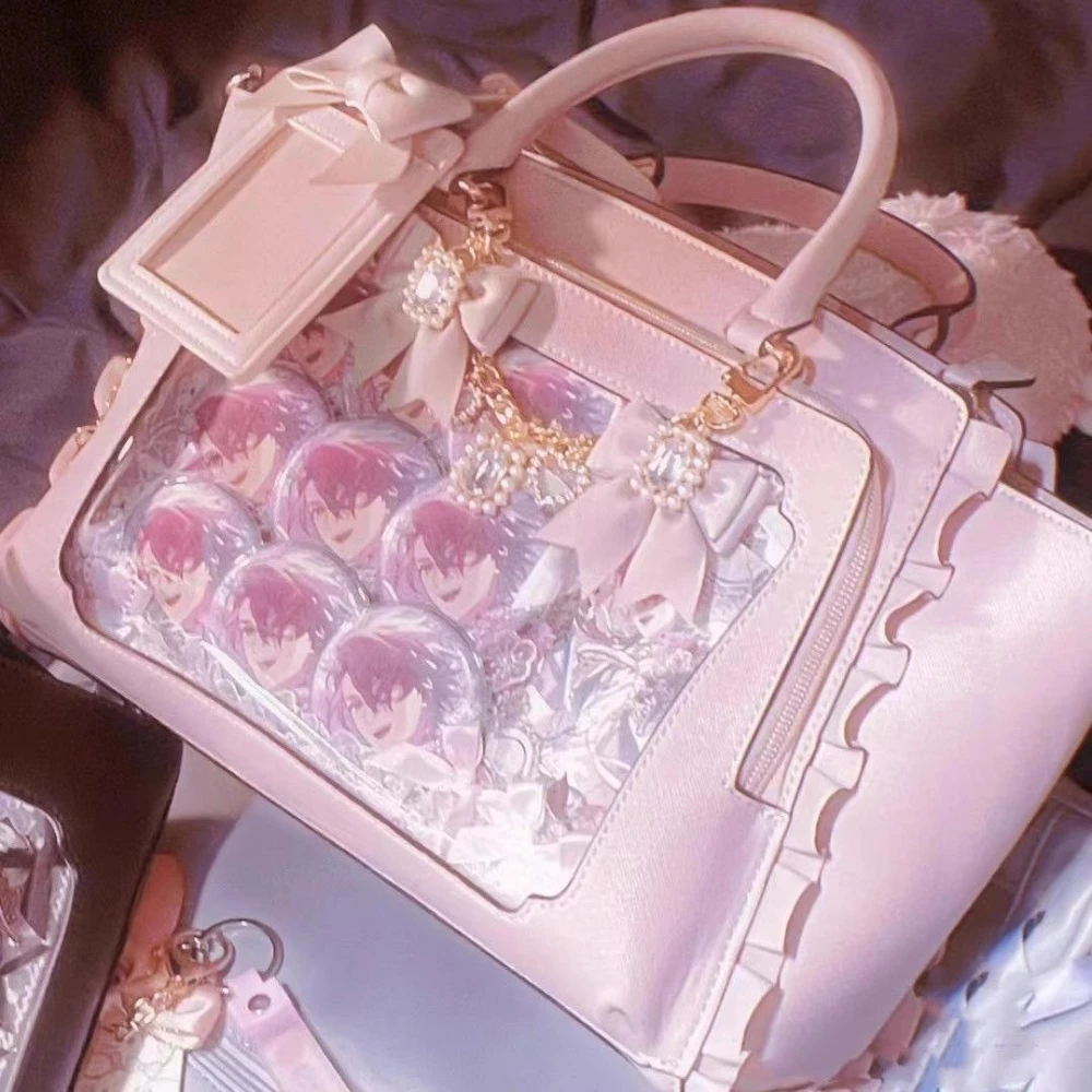 

Japanese Itabag Handb Ags Square Shoulder Crossbody Bags Sweet Dual-purpose Tote Chain Bolsos Messenger Bag Women's Handbags