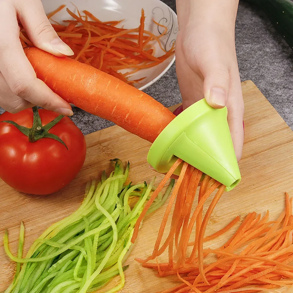 Silicone world Rotary Shredder Vegetables And Fruits Spiral Peeler Manual Potato Carrot Rotary Shredder Graters Kitchen Tools